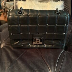 Aldo Black Quilted Shoulder Bag with Chain Strap